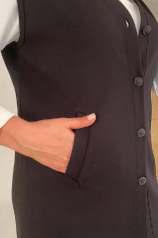 فيست Hanezza محبوك بأزرار أمامية للمقاسات الكبيرة بنقشة الزهور