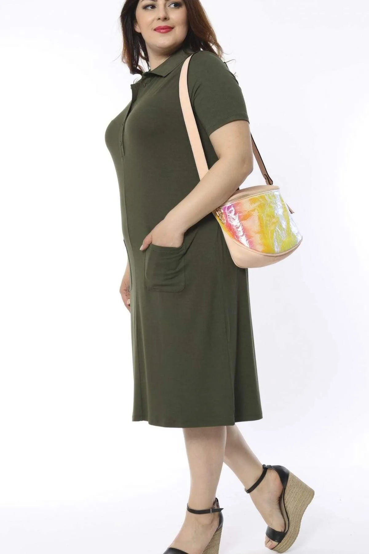 Hanezza Floral Print Viscose Dress - For Casual & Special Occasions