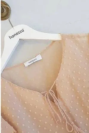 Hanezza Bluse mit Rüschenärmeln und Blumenmuster – Baumwoll-Viscose