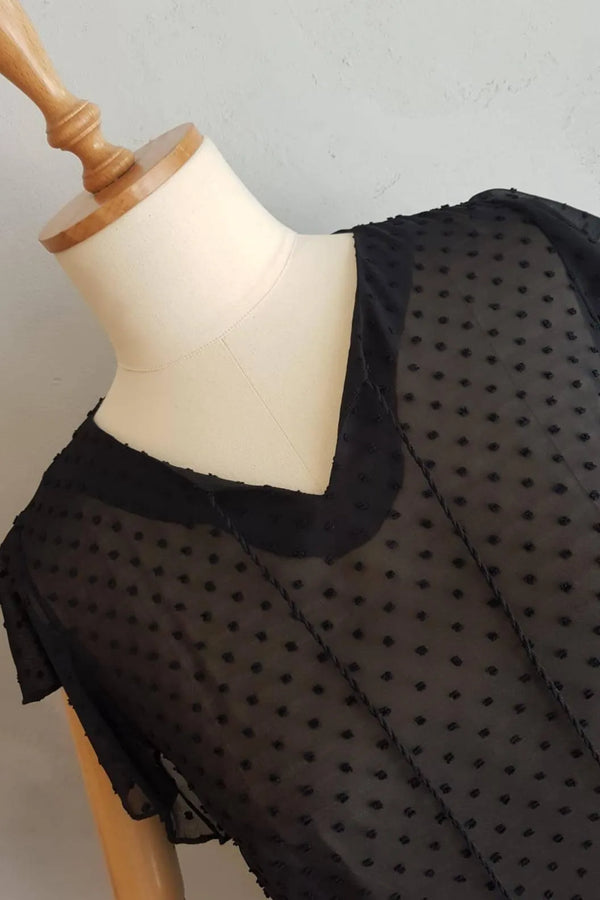 Hanezza Ruffle Sleeve Floral Print Blouse - Cotton Viscose