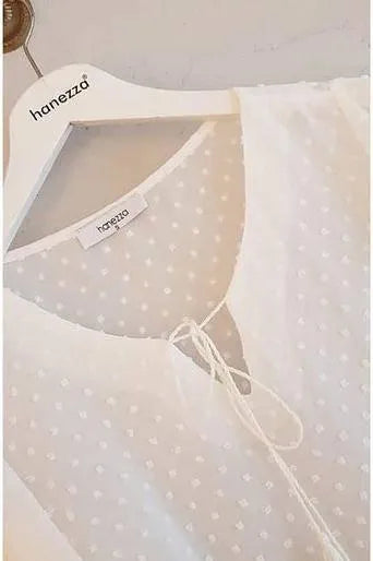 Hanezza Ruffle Sleeve Floral Print Blouse - Cotton Viscose