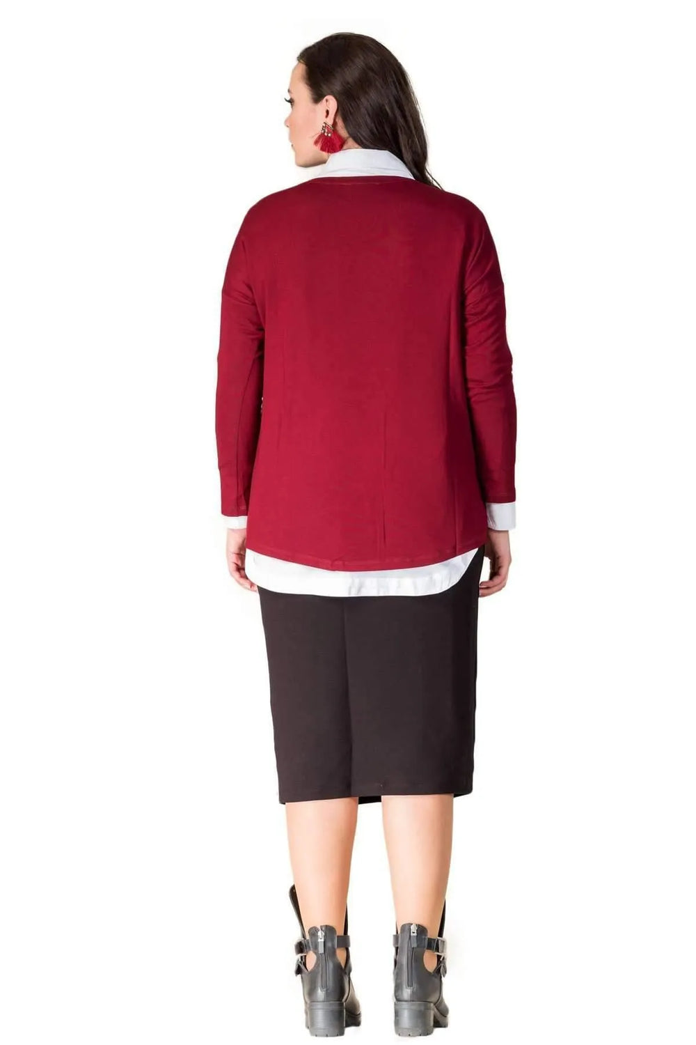 Hanezza Fine Knit Blouse - Floral Patterned Plus Size Cotton Viscose - Image 4