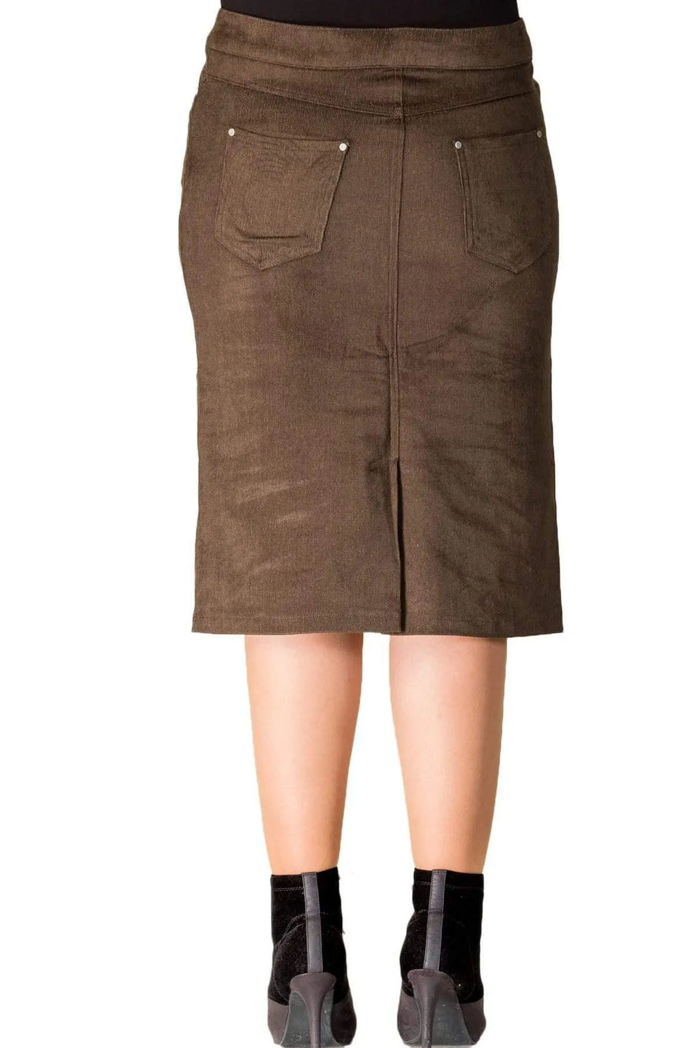 Hanezza Kadife Etek - Çiçek Desenli Pamuklu Viskon Kadın Eteği - Image 6