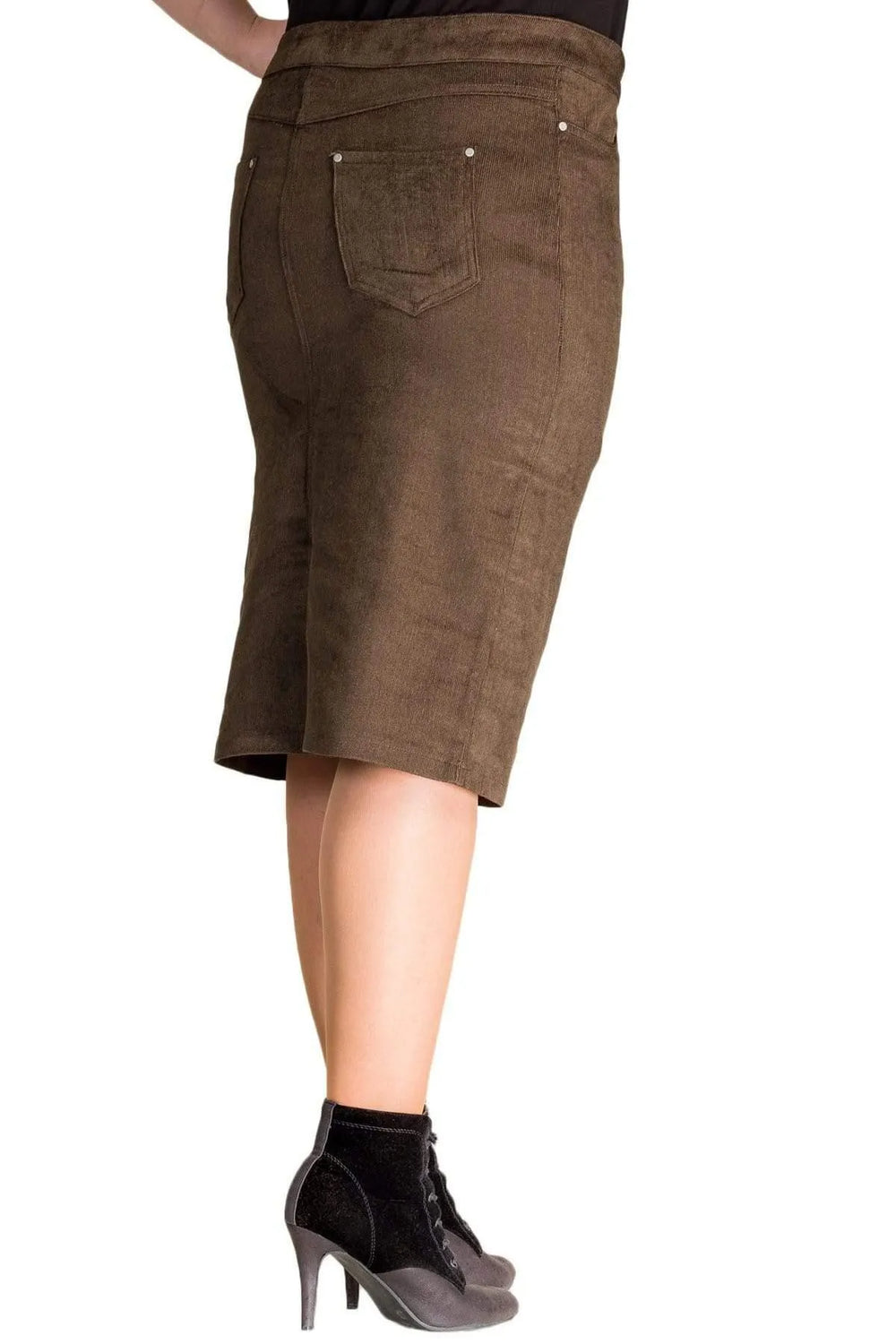 Hanezza Kadife Etek - Çiçek Desenli Pamuklu Viskon Kadın Eteği - Image 8