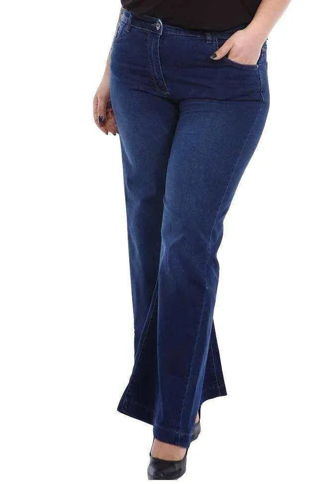 Джинсы с высокой талией и широкими штанинами из эластичного денима: стильно и комфортно - Image 2