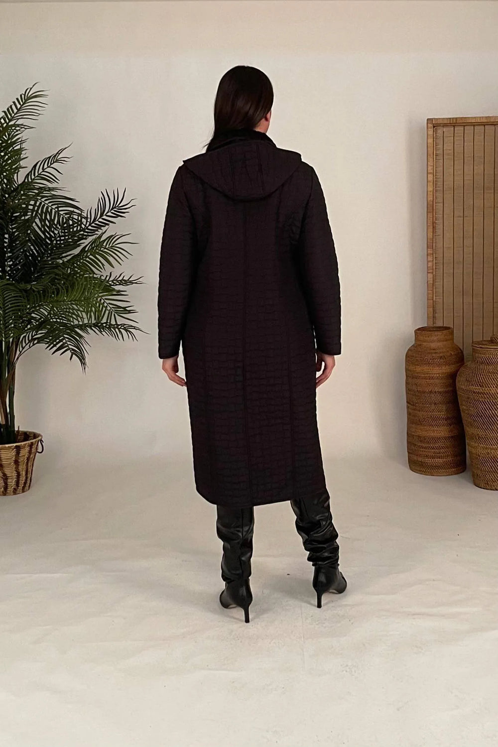 HANEZZA Waterproof Quilted Coat - Plus Size Hooded - Image 6