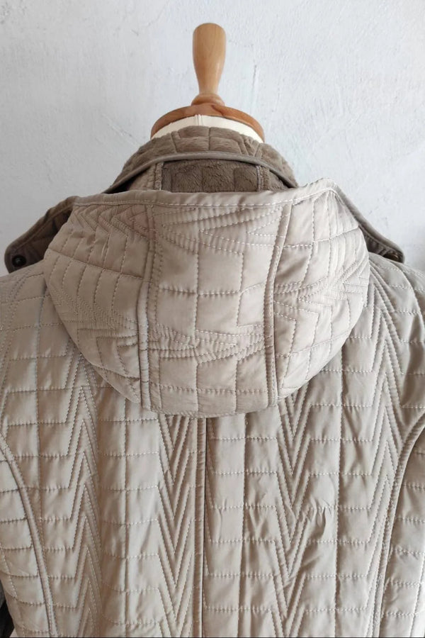 HANEZZA Waterproof Quilted Coat - Plus Size Hooded