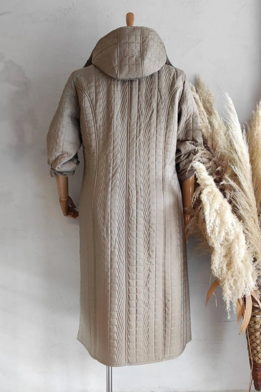 HANEZZA Waterproof Quilted Coat - Plus Size Hooded - Image 17