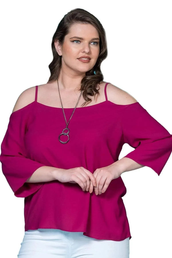 Spaghetti Strap Crepe Blouse