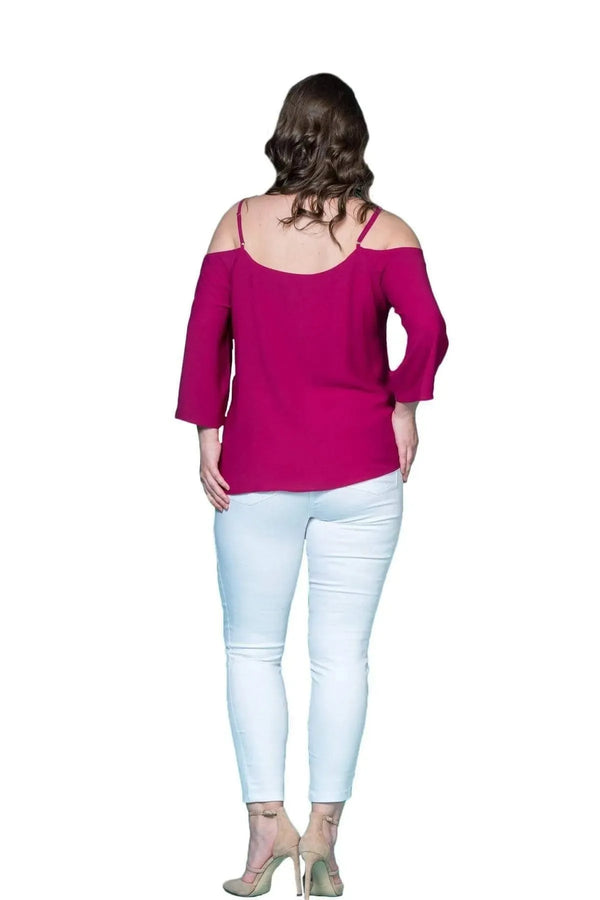Spaghetti Strap Crepe Blouse