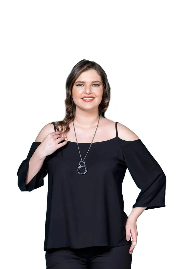 Spaghetti Strap Crepe Blouse
