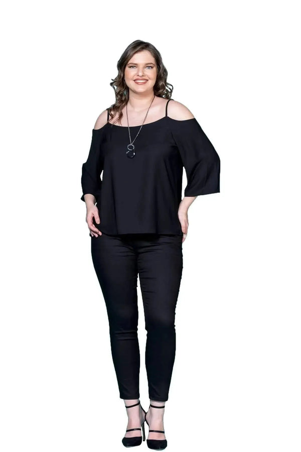 Spaghetti Strap Crepe Blouse