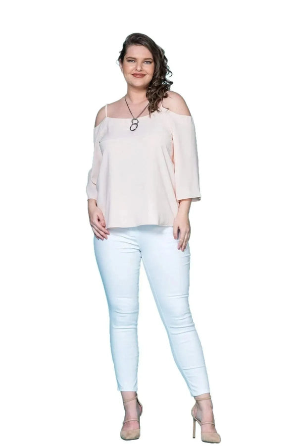 Spaghetti Strap Crepe Blouse