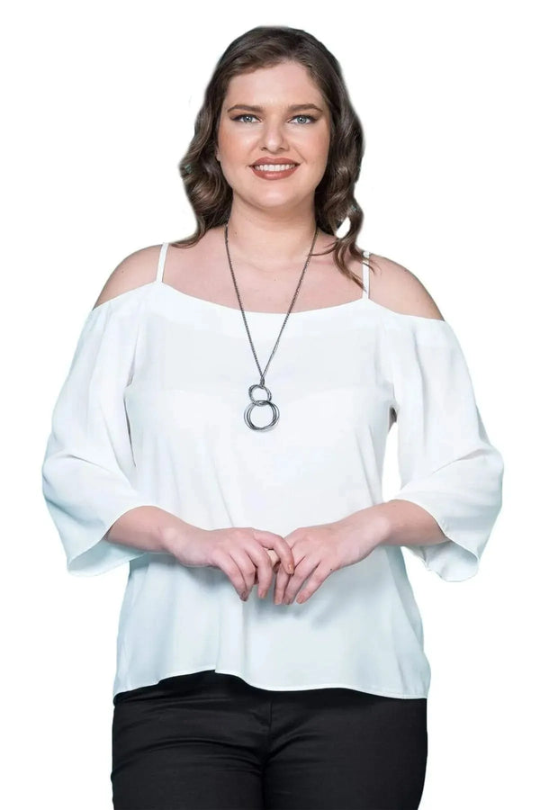Spaghetti Strap Crepe Blouse