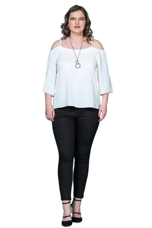 Spaghetti Strap Crepe Blouse