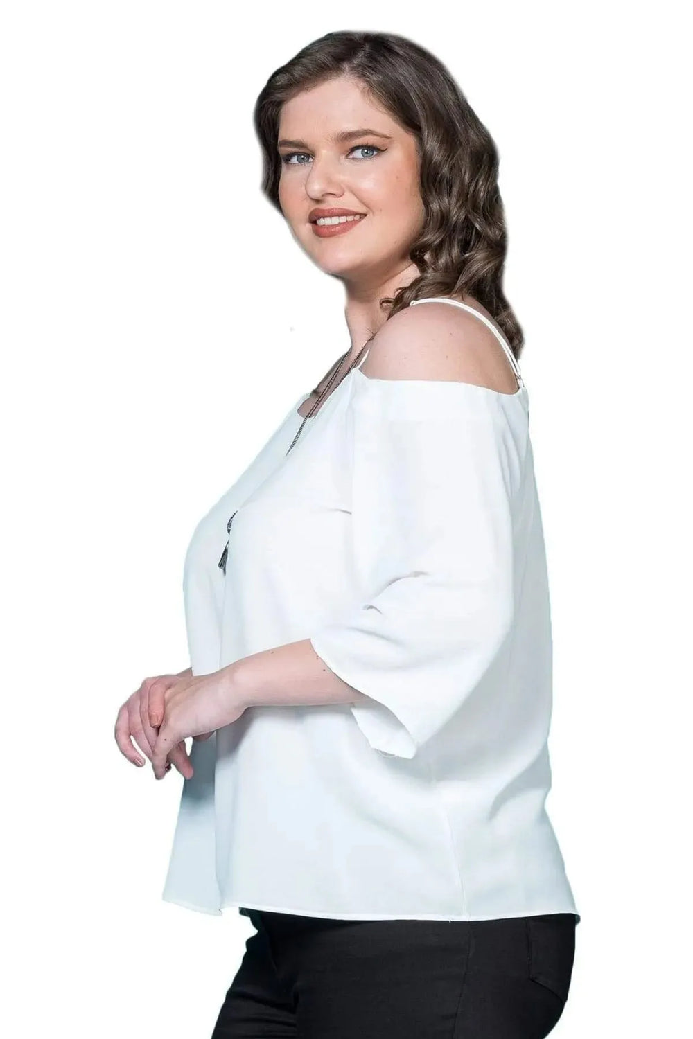 Spaghetti Strap Crepe Blouse - Image 15