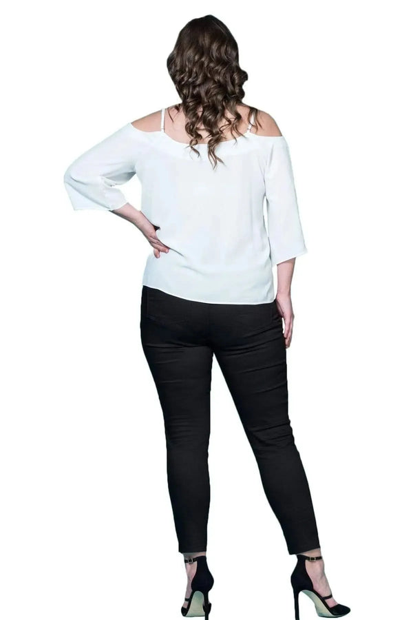 Spaghetti Strap Crepe Blouse