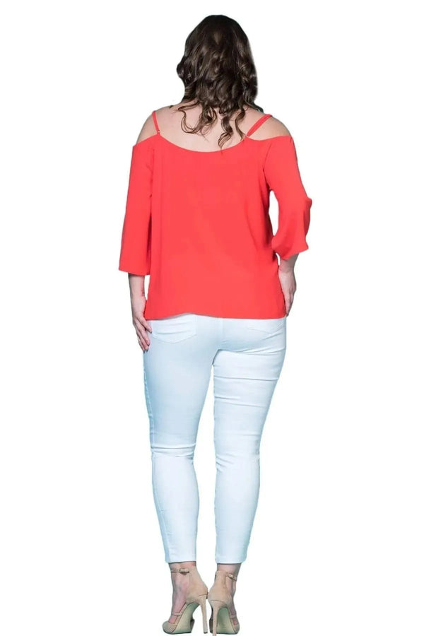 Spaghetti Strap Crepe Blouse