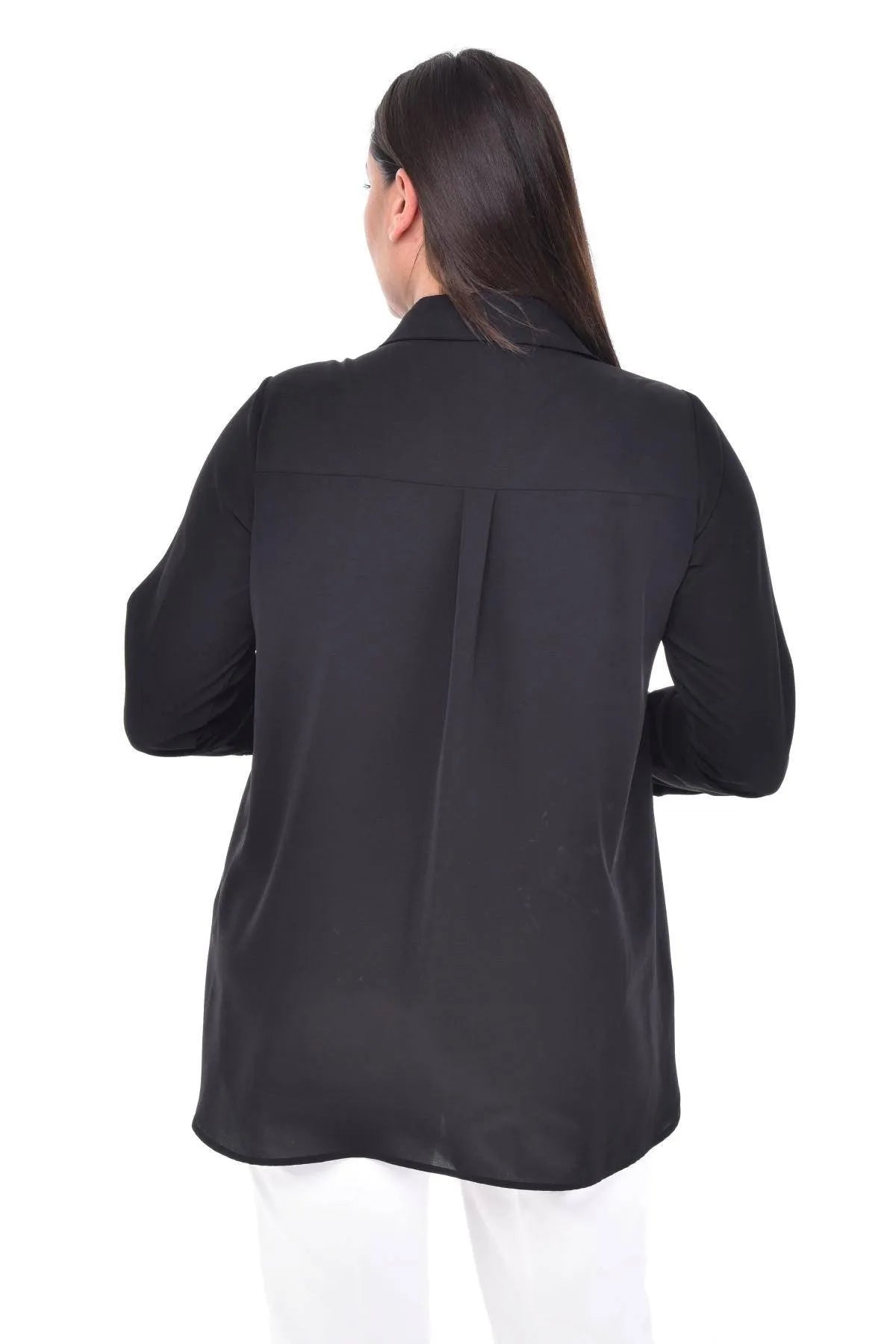 Jessica festliches handbesticktes Hemd für große Größen aus Polyester