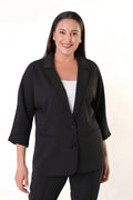 Damen Übergröße Fledermausärmel Zweiknopf Blazer Jacke - Stilvolles und Bequemes Design