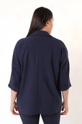 Damen Übergröße Fledermausärmel Zweiknopf Blazer Jacke - Stilvolles und Bequemes Design
