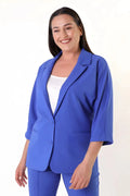 Damen Übergröße Fledermausärmel Zweiknopf Blazer Jacke - Stilvolles und Bequemes Design