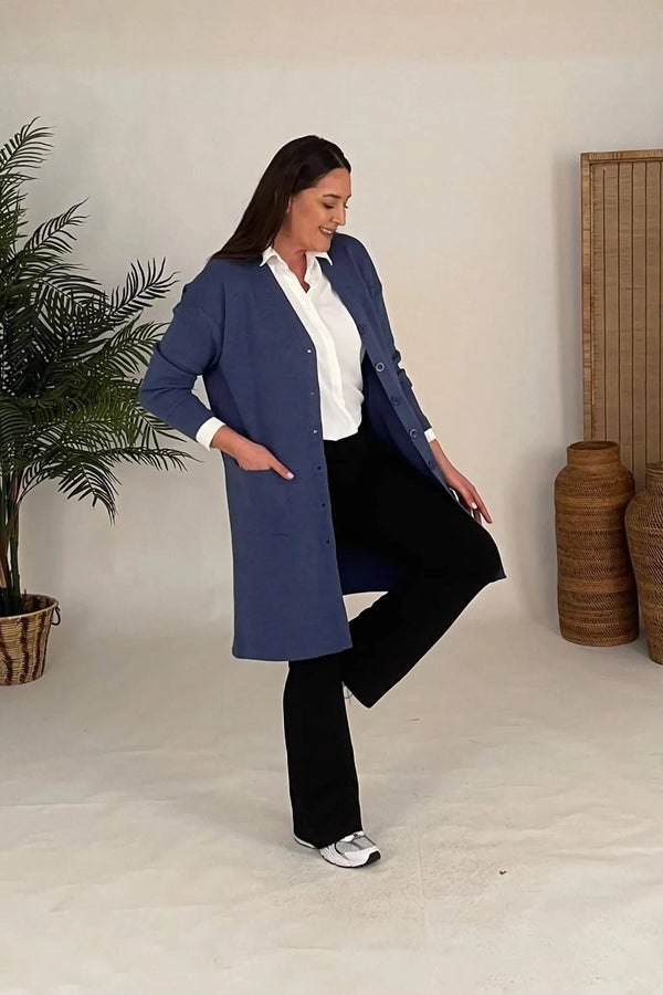 كارديجان نسائي تريكو قطني بمقاسات كبيرة - بنقشة الزهور