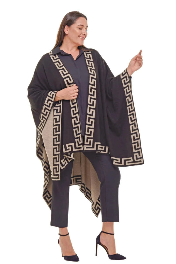 Büyük Beden Etnık Desen Panço