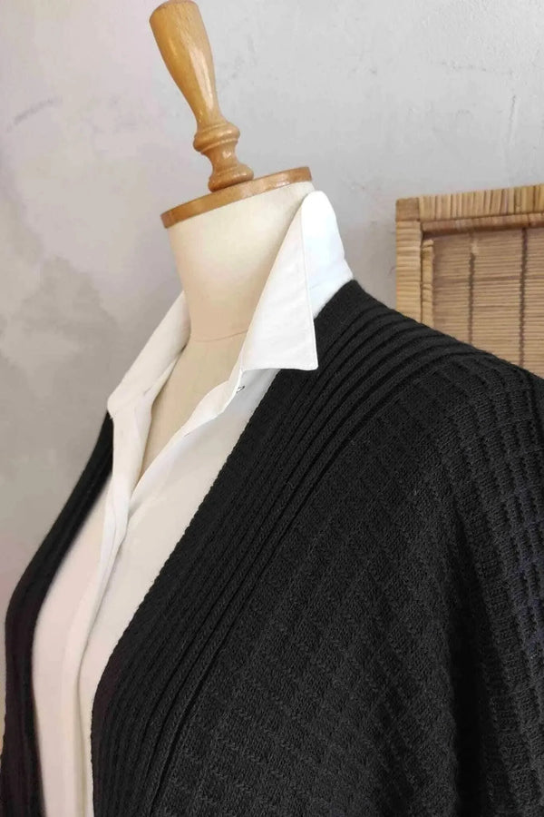 Poncho Femme Hanezza en Coton et Viscose à Motifs Ethniques et Franges