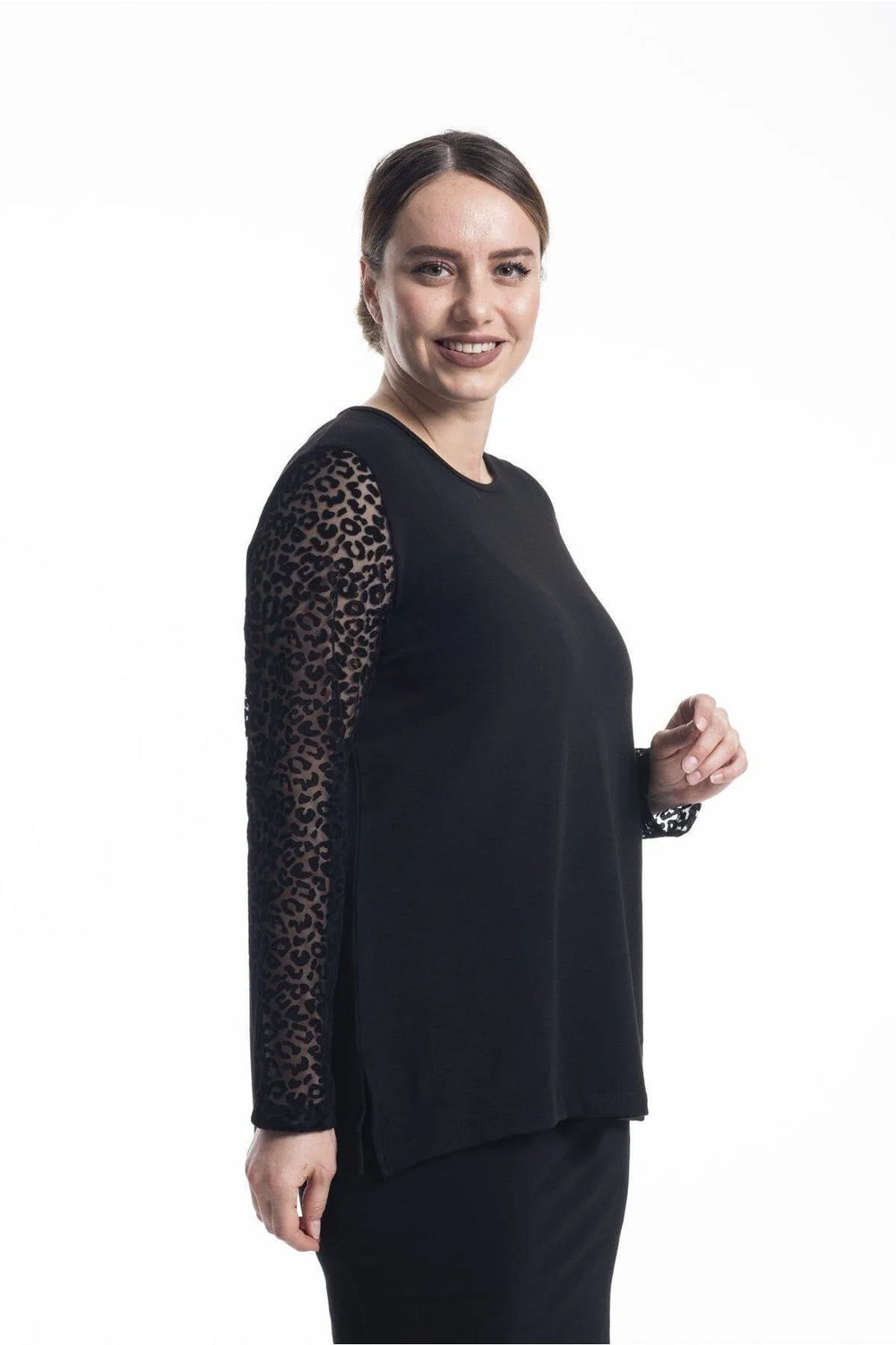 Kol Leopar Dantelli Bluz - Image 3