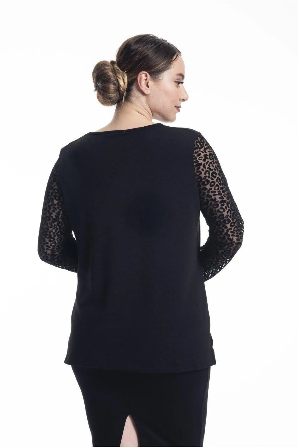 Kol Leopar Dantelli Bluz - Image 5