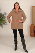 Plus Size Fur-Lined Quilted Coat - Women's Winter Hooded Parka