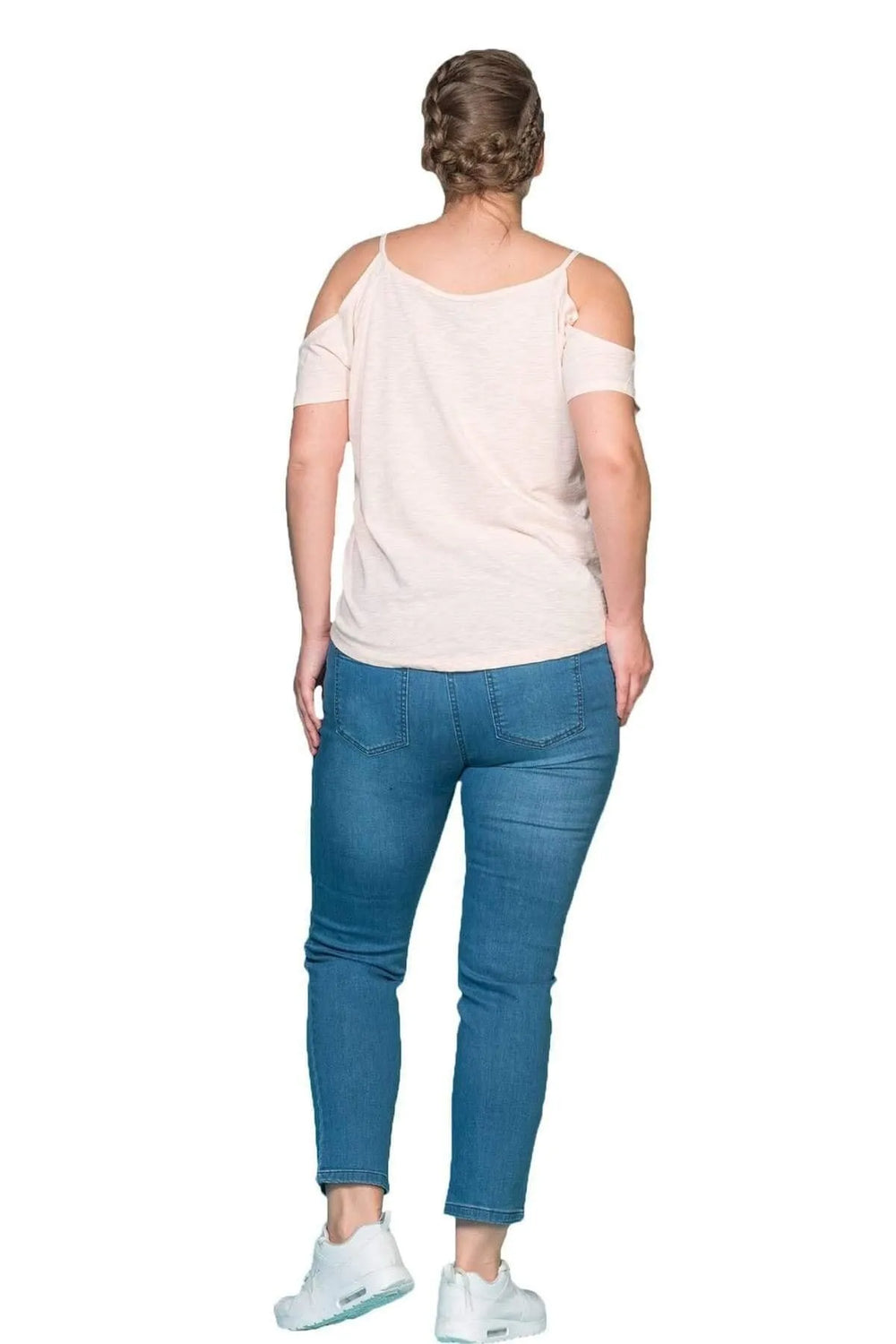 Shoulder Detail Cotton T-Shirt - Image 2