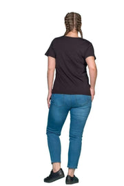 Büyük Beden Kadın T-shirt Büyük Beden T-Shirt Siyah Düz