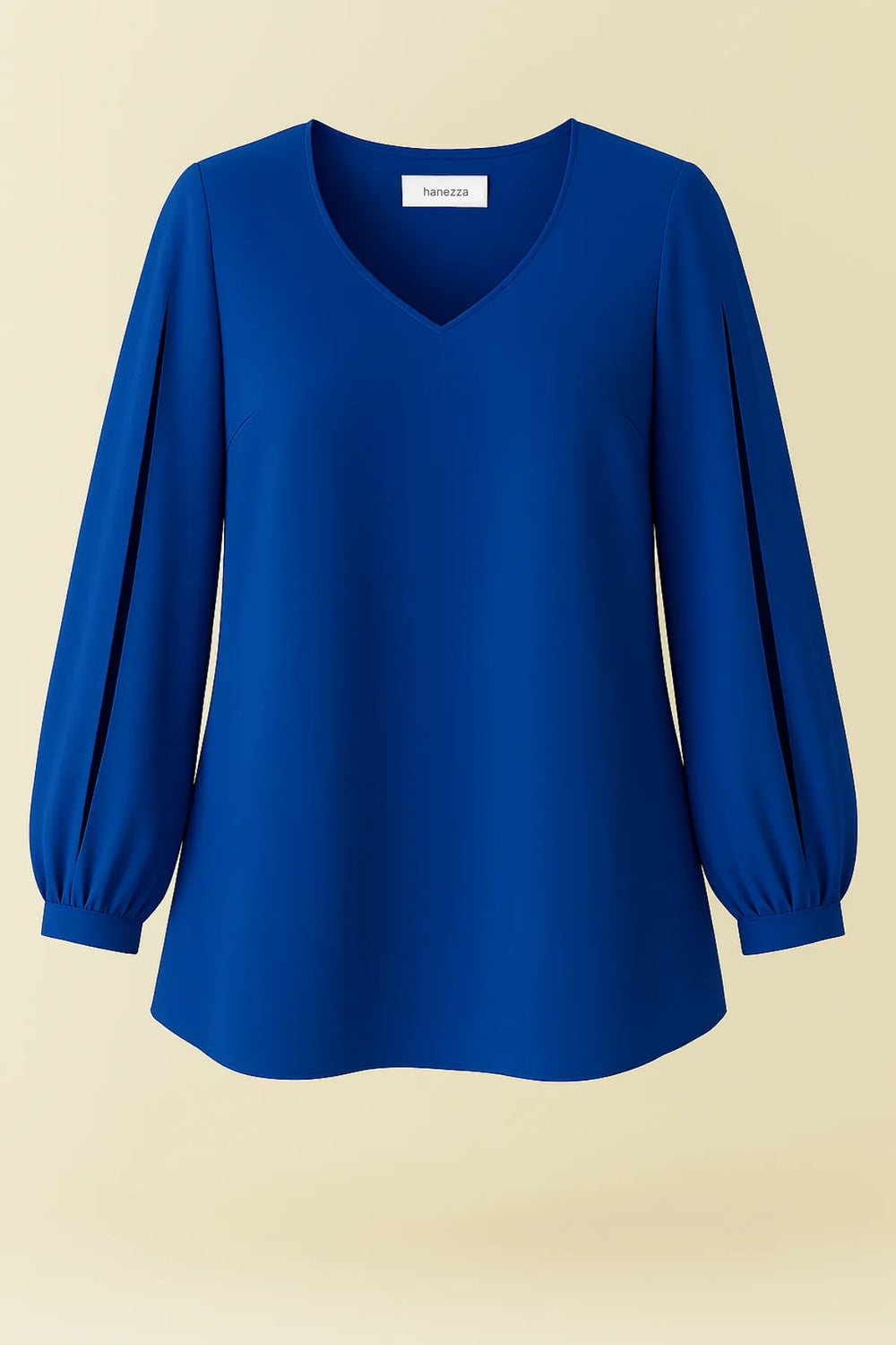 Elegant Sleeve Slit Jessica Crepe Evening Blouse - Image 1