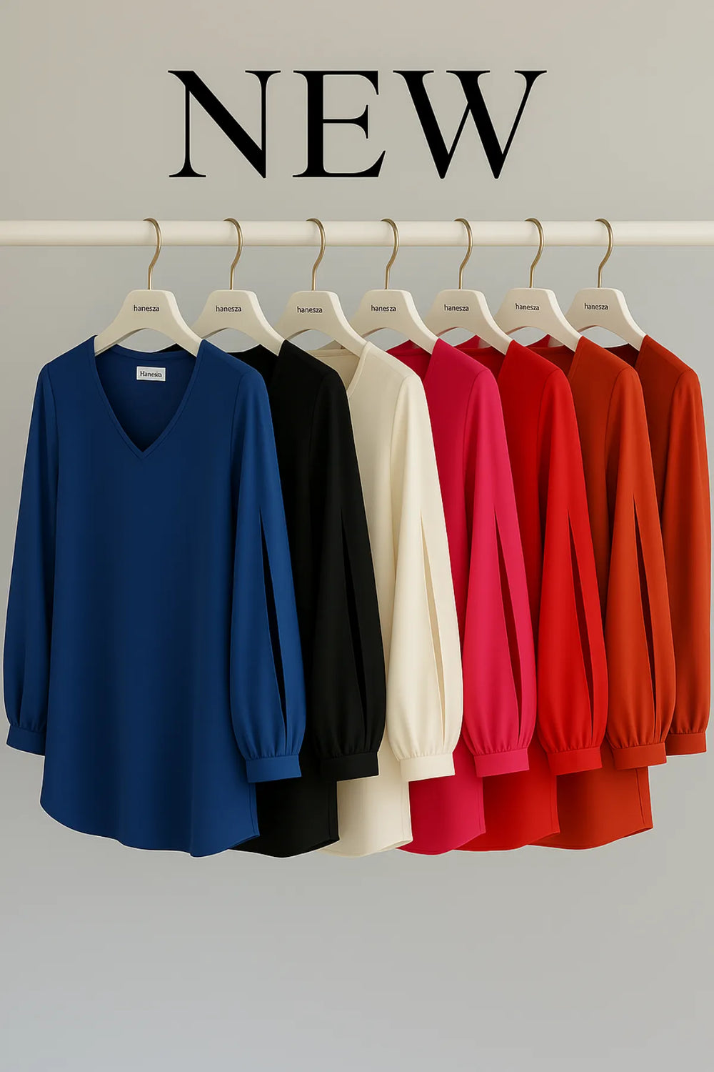 Elegant Sleeve Slit Jessica Crepe Evening Blouse - Image 8