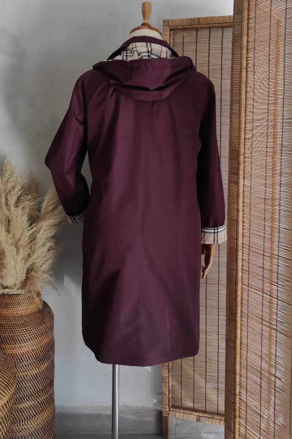 Su Geçirmez Büyük Beden Yağmurluk - Kapüşonlu Diz Boyu - Image 24