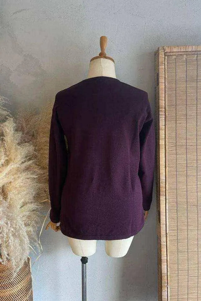 Triko Bisiklet Yaka Kazak - Büyük Beden Anne Kazağı Akrilik - Image 15