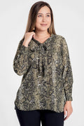 Bluse mit Schlangenmuster