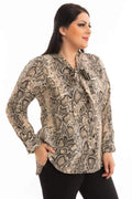 Bluse mit Schlangenmuster