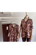 Elegant & Romantic "Vienna Garden" Pattern | Plus Size Floss Satin Tunic-Shirt