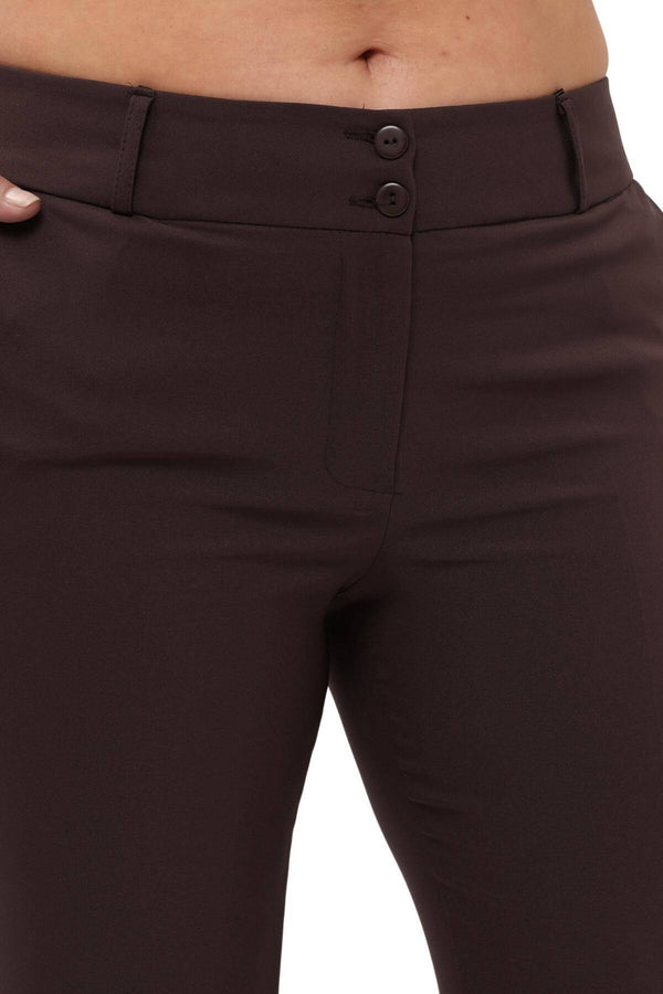 Büyük Beden Kadın Yüksek Bel Kumaş Pantolon