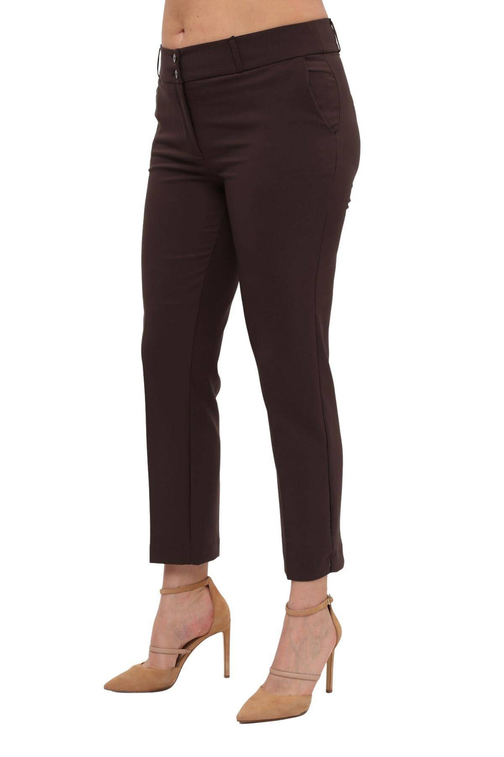 Büyük Beden Kadın Yüksek Bel Kumaş Pantolon - Image 30