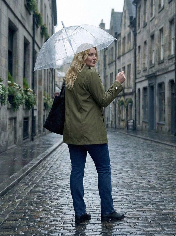 Büyük Beden Kadın Bordo Su İtici Rahat Kalıp Astarlı Trençkot