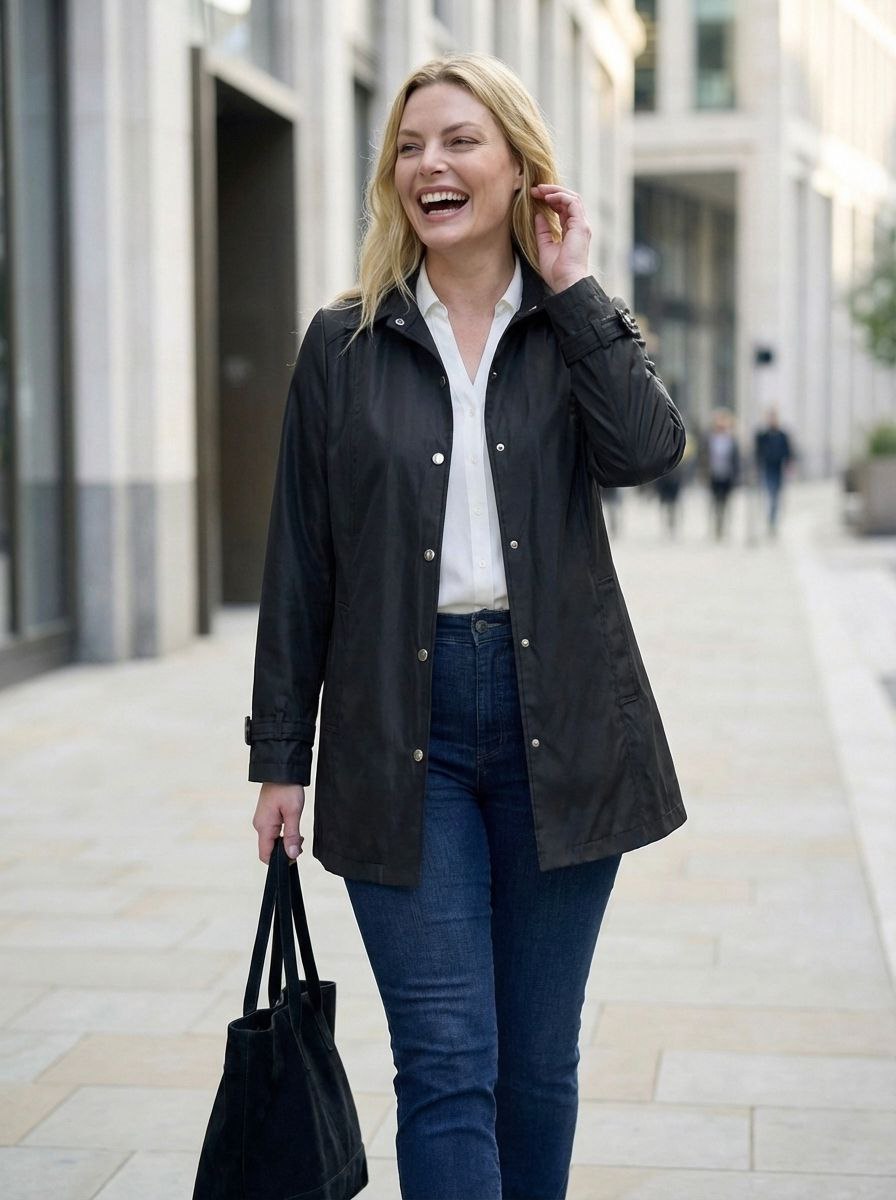 Büyük Beden Kadın Bordo Su İtici Rahat Kalıp Astarlı Trençkot - Image 19