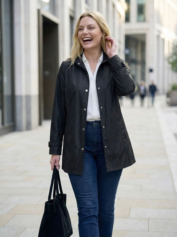 Büyük Beden Kadın Bordo Su İtici Rahat Kalıp Astarlı Trençkot